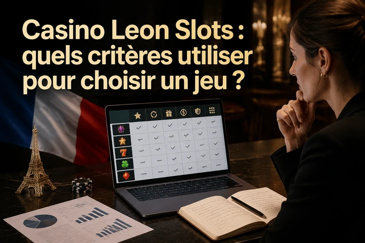 Casino Leon Slots: quels critères utiliser pour choisir un jeu?