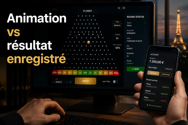 Animation vs résultat enregistré