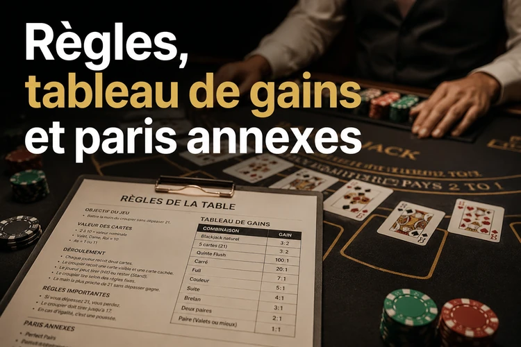 Règles, tableau de gains et paris annexes